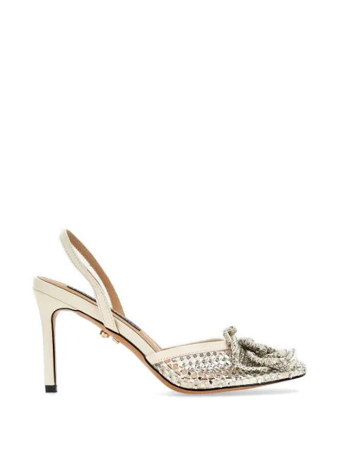 TWENTY FOURHAITCH Benirras rhinestone-embellished mesh pumps