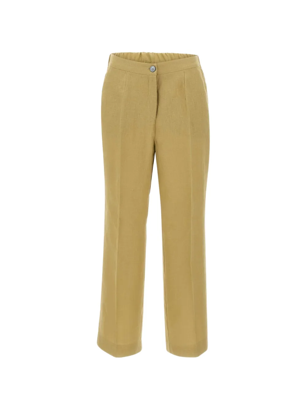 ELENA MIRO` wide-leg linen trousers - Toni neutri
