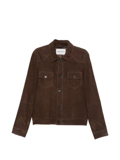 AMARANTO  suede button-up jacket