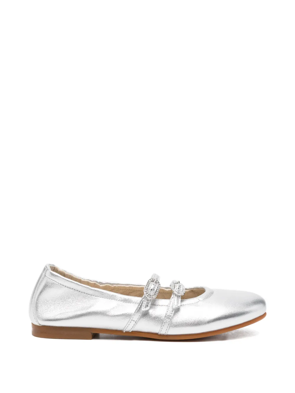 Il Gufo buckle-strap ballet flats - Argento
