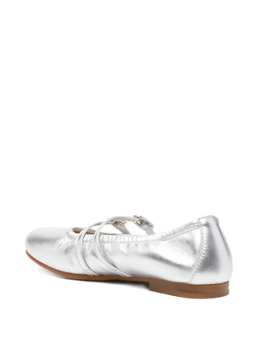 Il Gufo buckle-strap ballet flats Zilver