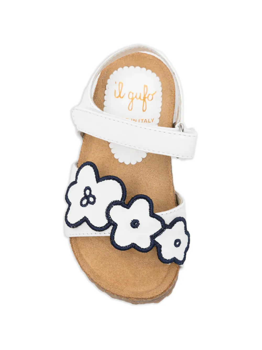 Il Gufo Sandalen met klittenband Wit