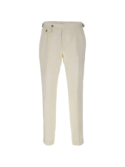 Barba Parma pleated linen trousers