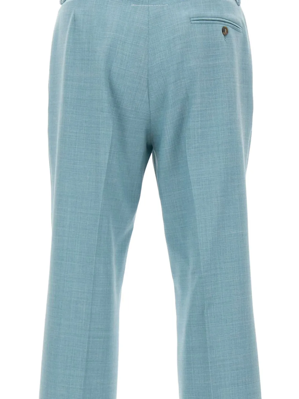MM6 Maison Margiela Broek met kenmerkend stiksel en franje Blauw