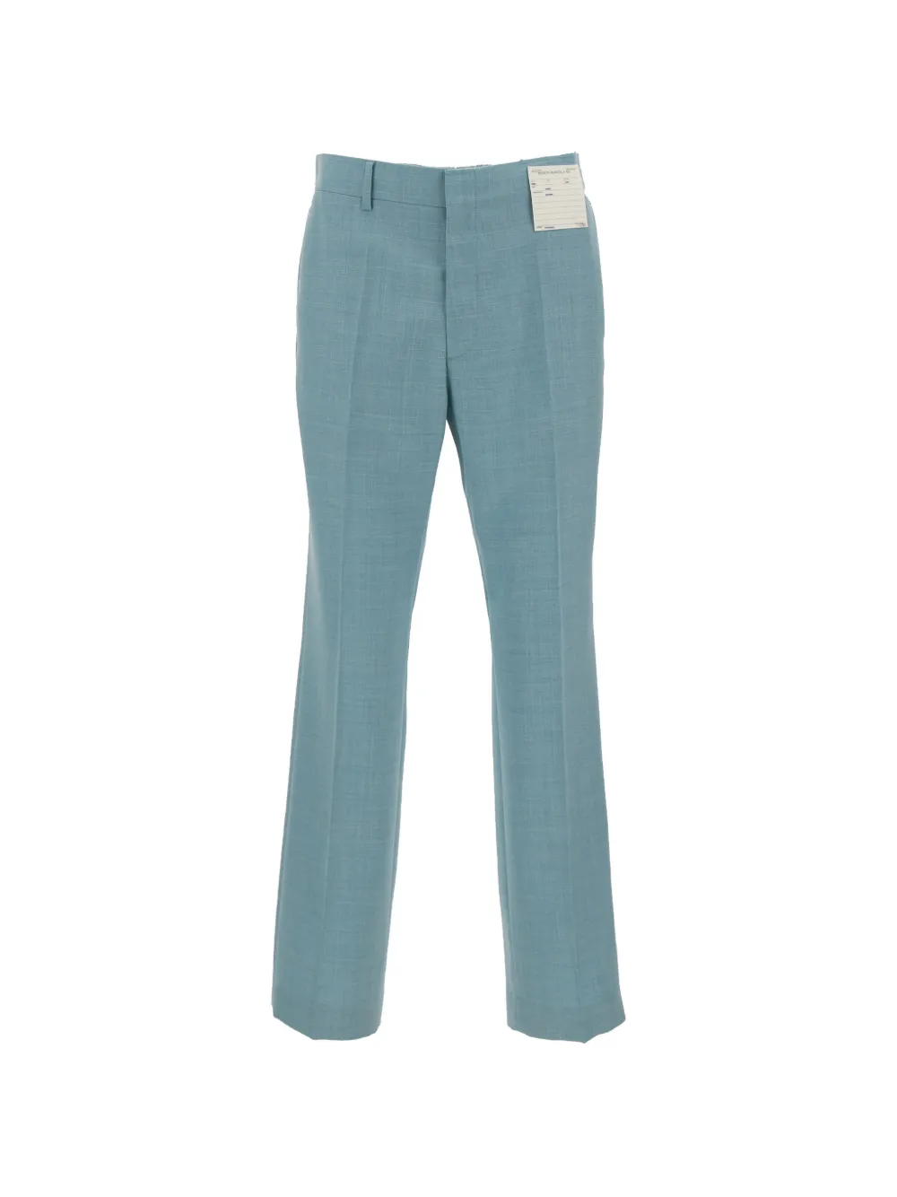 MM6 Maison Margiela frayed-effect signature-stitch trousers - Blu