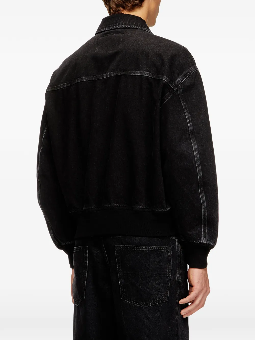 Diesel D-Kurz denim jack Zwart
