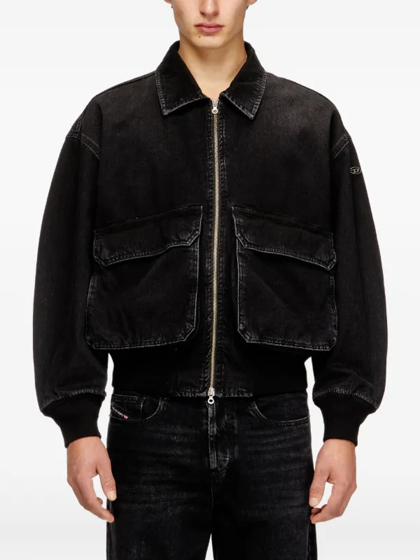Diesel D-Kurz Denim Jacket | Black | FARFETCH JO