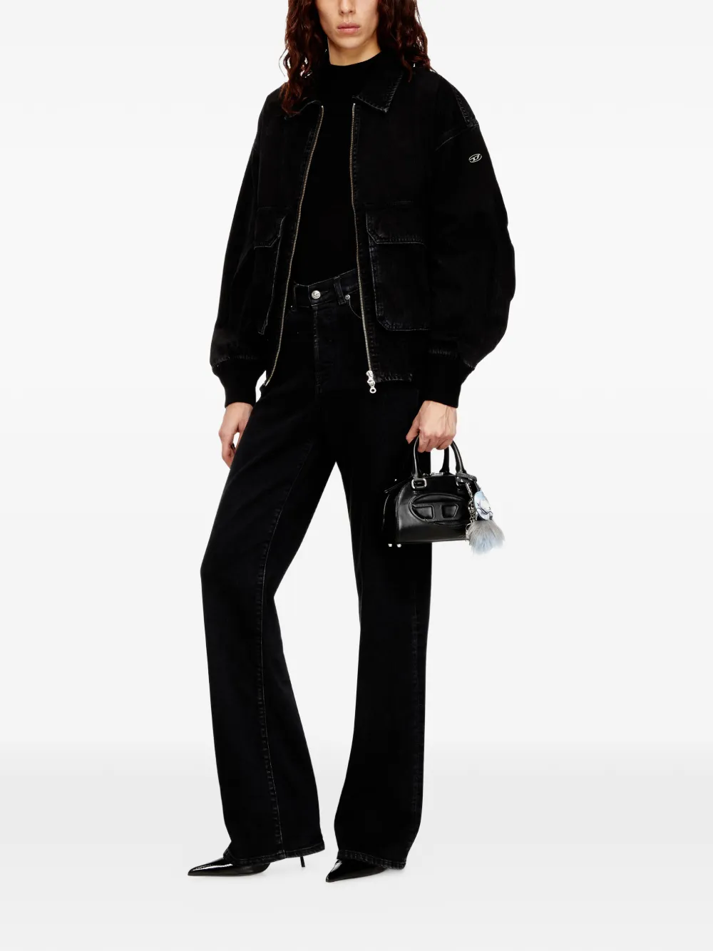 Diesel D-Kurz denim jack Zwart