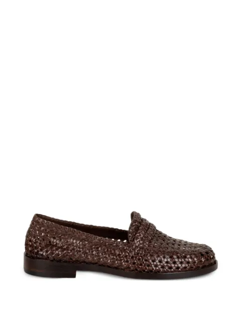 Zolfo interwoven leather loafers