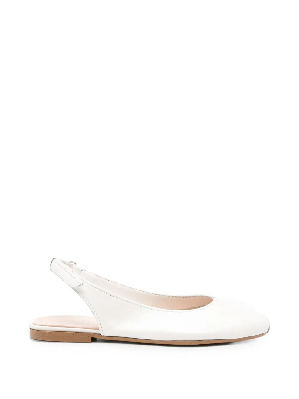 Eli1957 slingback leather ballet flats - Bianco