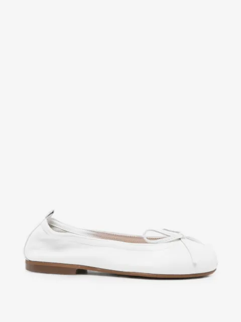 Eli1957   flats de piel con detalle de moño