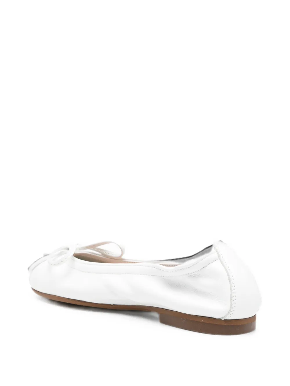 Eli1957 bow-detail leather ballet flats Wit