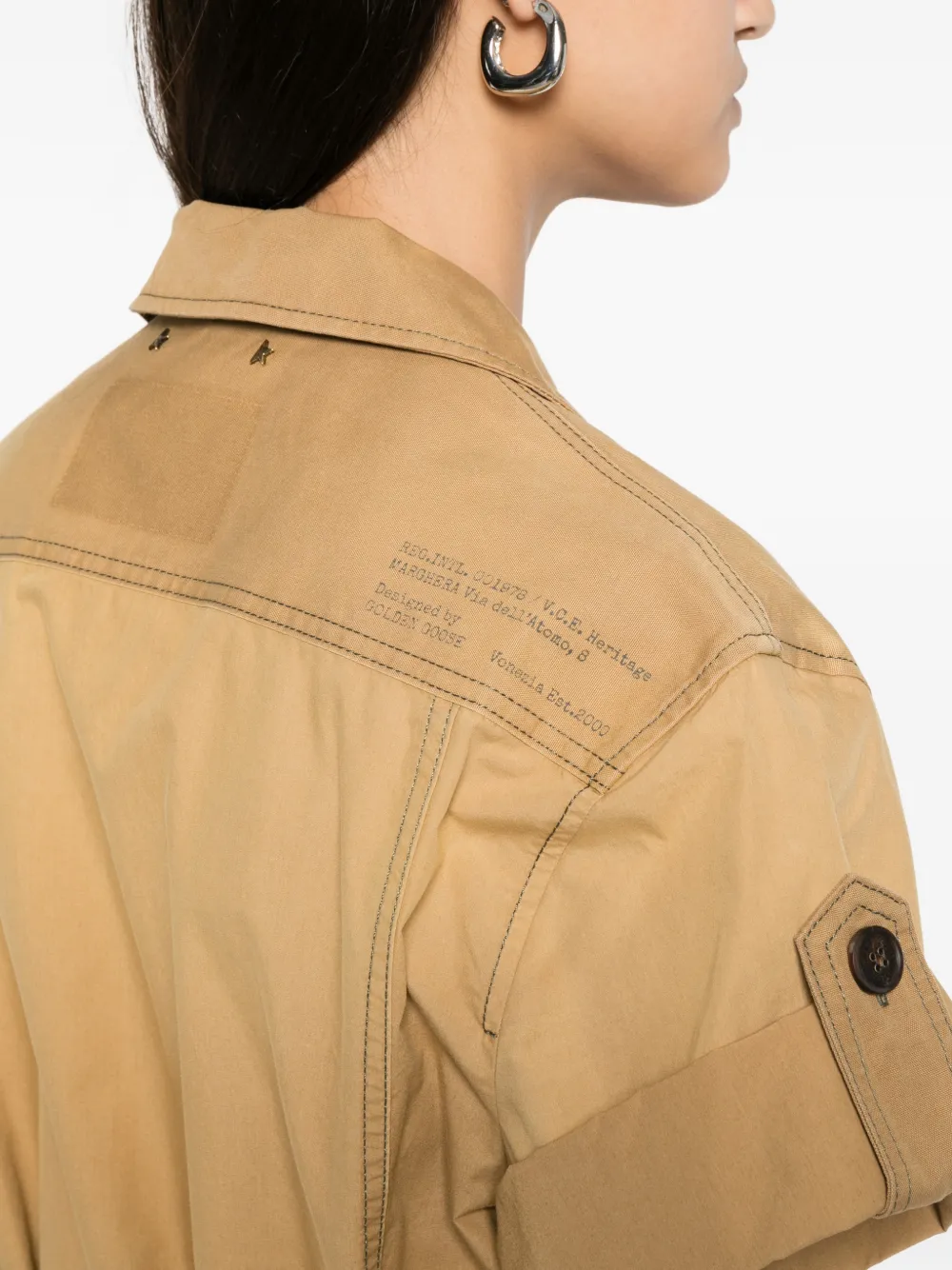 Golden Goose Safari jurk met maxi-zakken Beige