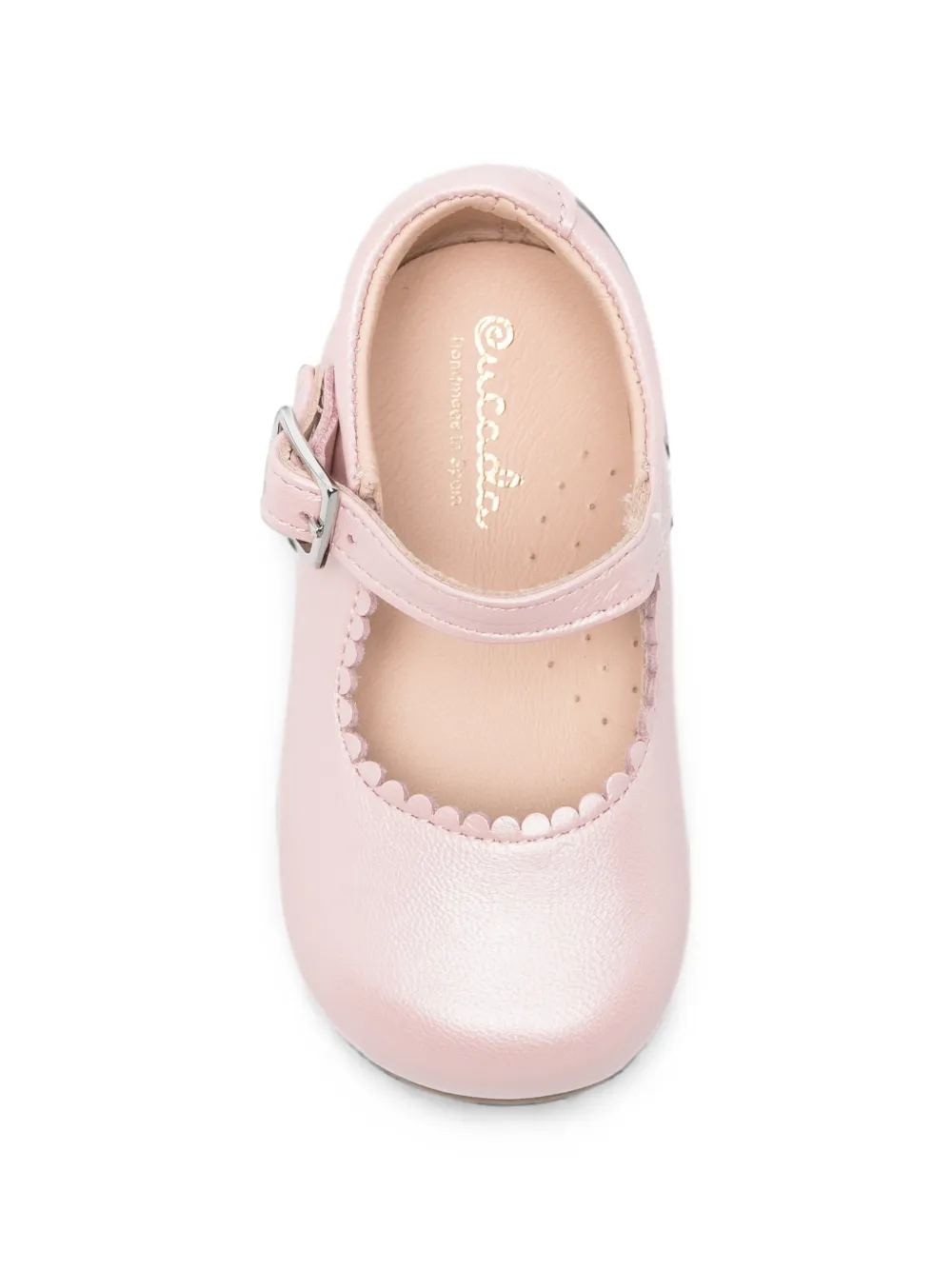 Eli1957 scalloped-trim buckle-fastening ballet flats Roze