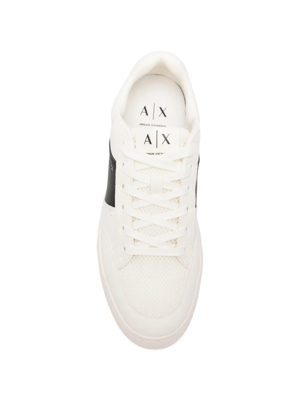 Armani Exchange logo-print sneakers Beige