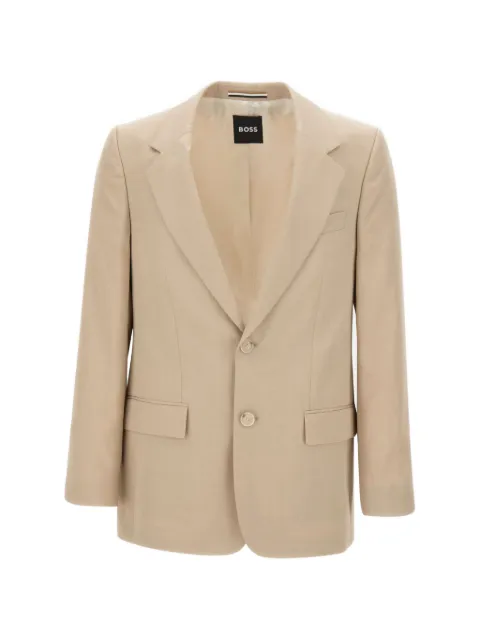 BOSS single-breasted twill blazer