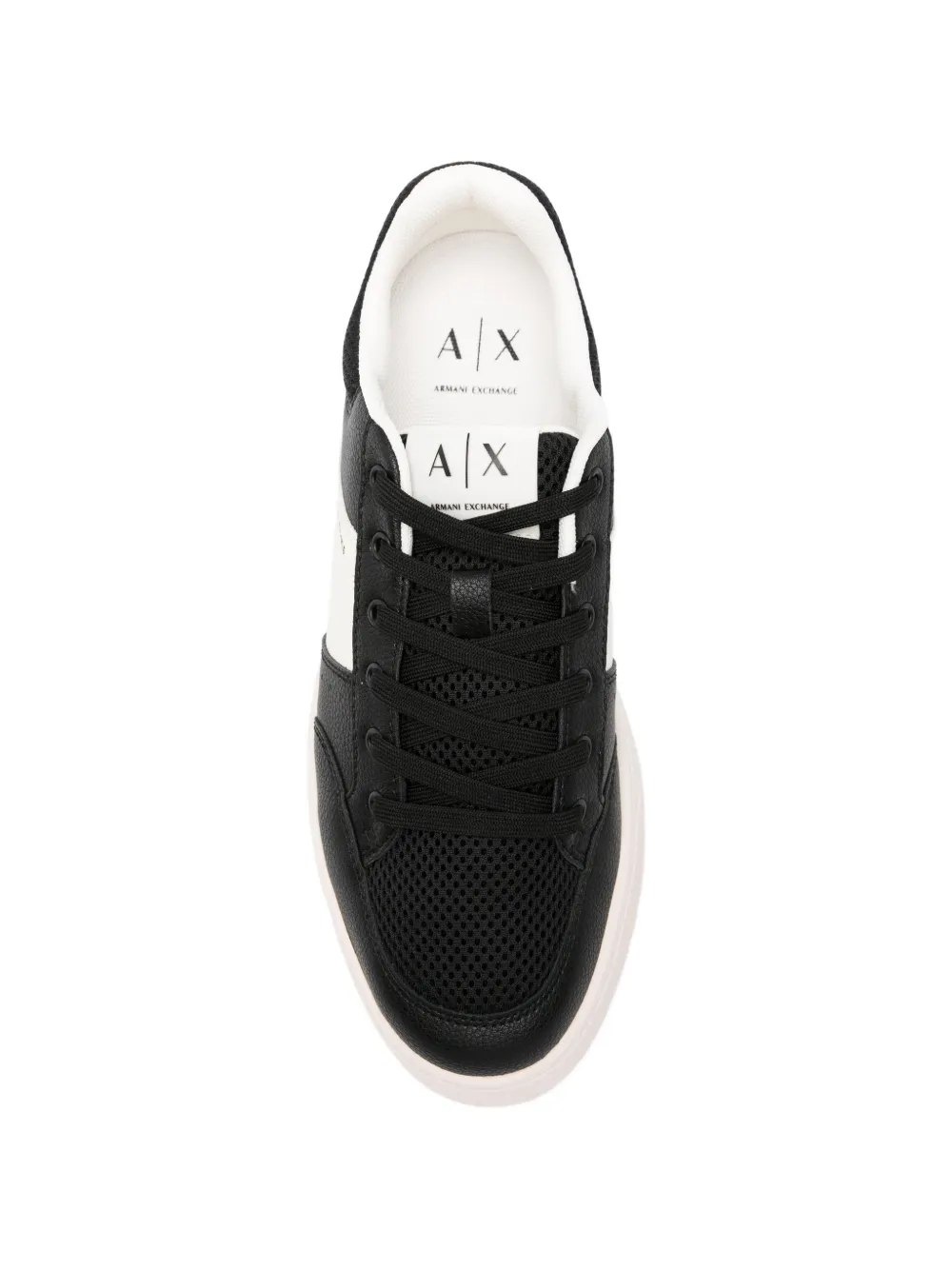 Armani Exchange logo-print sneakers Zwart