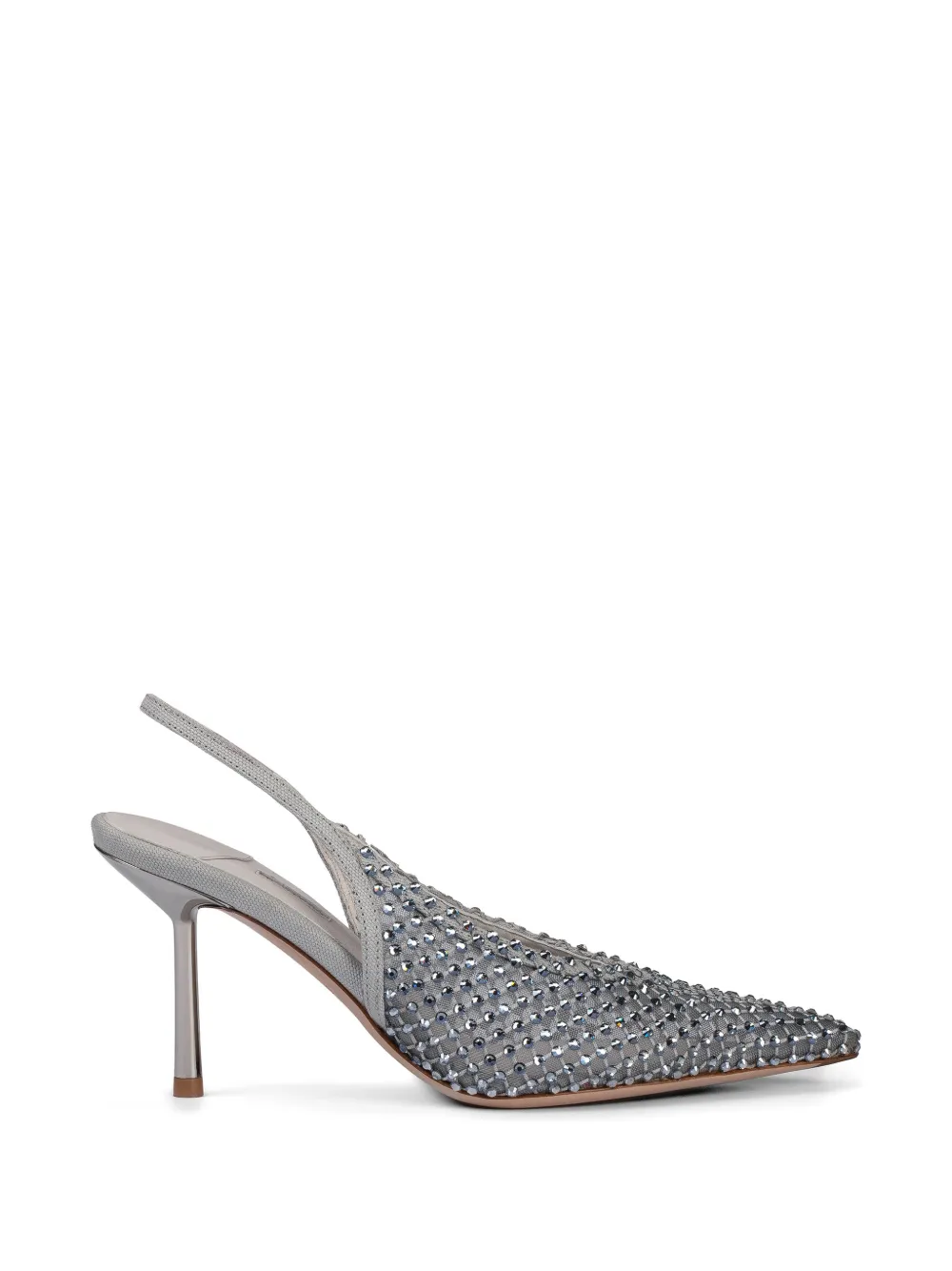 Le Silla Gilda crystal-embellished slingback pumps - Grigio