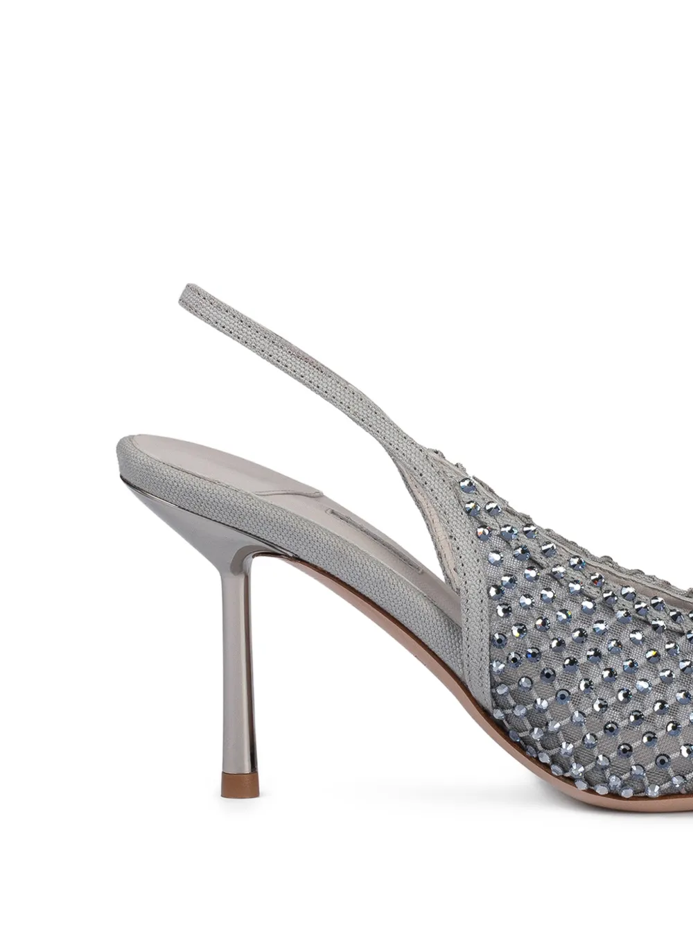 Le Silla Gilda slingback pumps verfraaid met kristallen Grijs