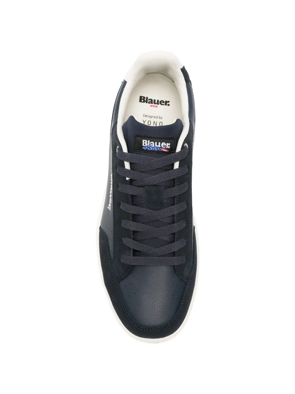 Blauer leather sneakers Blauw