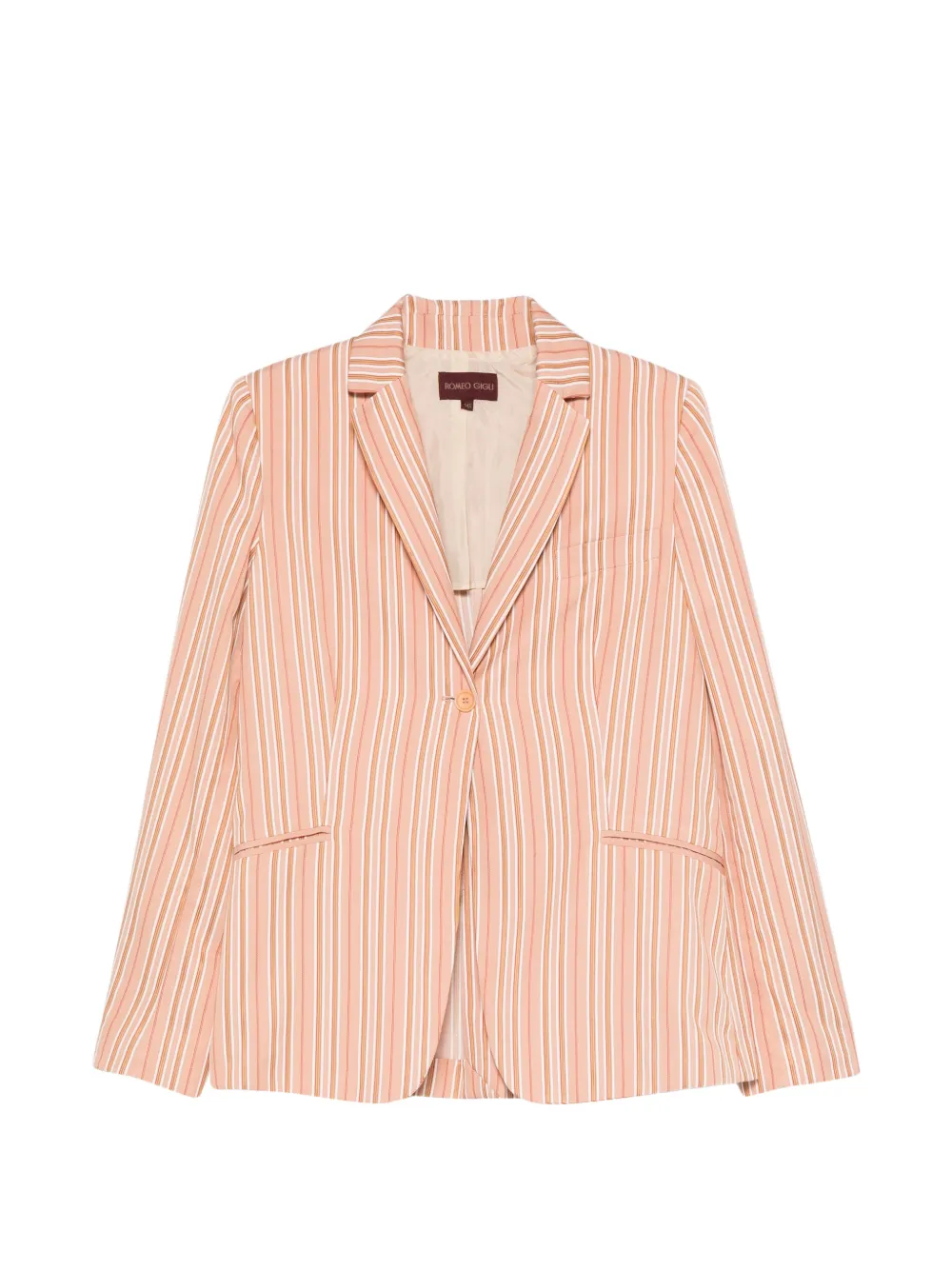 Romeo Gigli Pre-Owned 1990s striped single-breasted blazer - Rosa