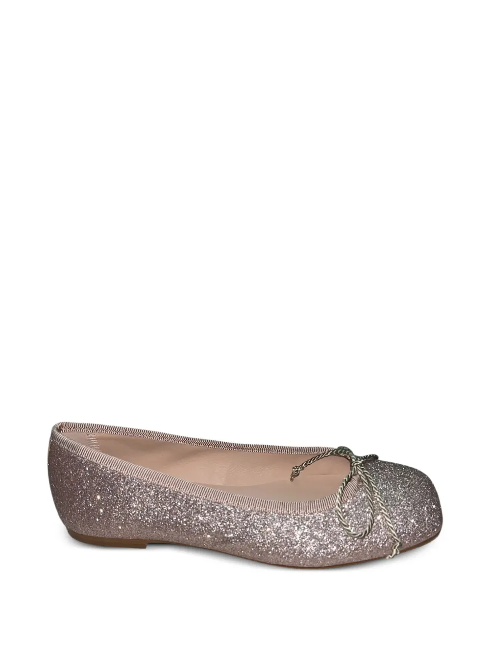 Eli1957 glitter-effect ballet flats Roze