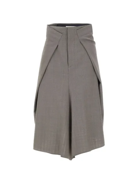 Victoria Beckham asymmetric folded-panel midi skirt