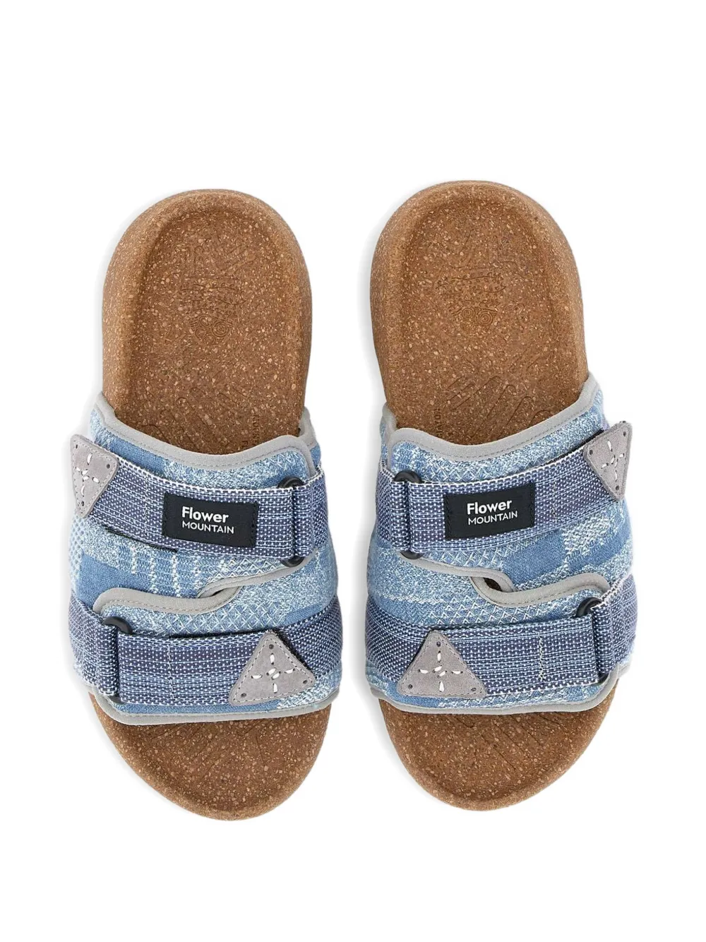 FLOWER MOUNTAIN Niwa jacquard flat sandals Blauw