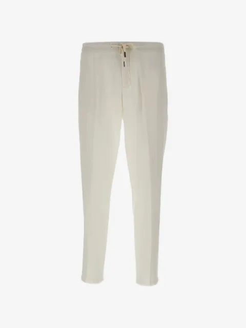 Perfection drawstring elasticated-waistband tapered trousers