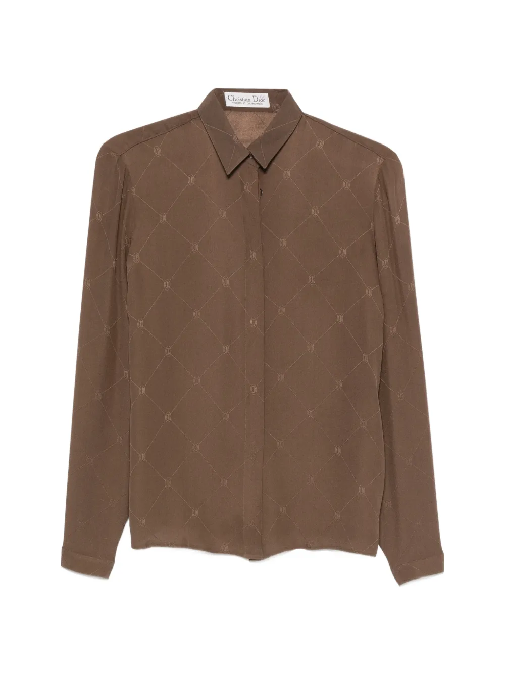 Christian Dior Pre-Owned 1970s monogram-print shirt - Marrone