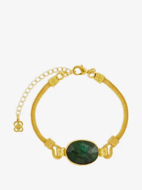 Ottoman Hands Daphne emerald chain bracelet