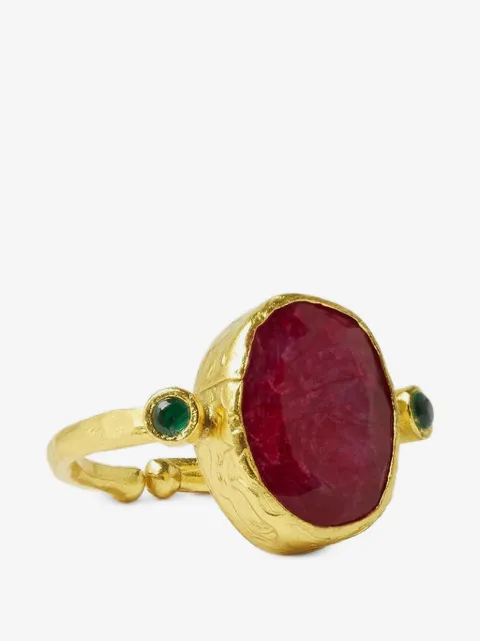 Ottoman Hands anillos de coctel Lucia con rubí