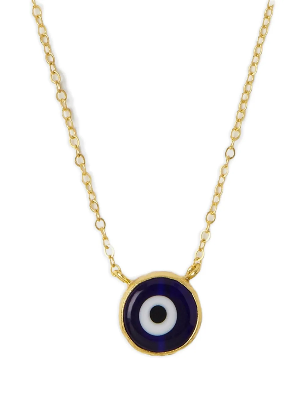 Ottoman Hands Navy Nazar Evil Eye Necklace In Multi