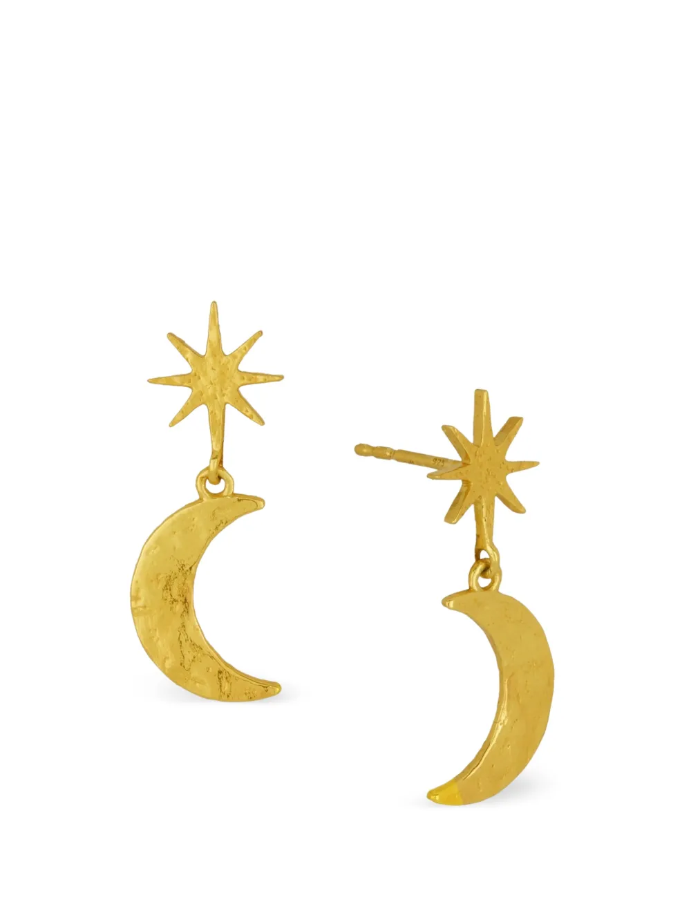 Ottoman Hands Orecchini a bottone Moon and Star - Oro