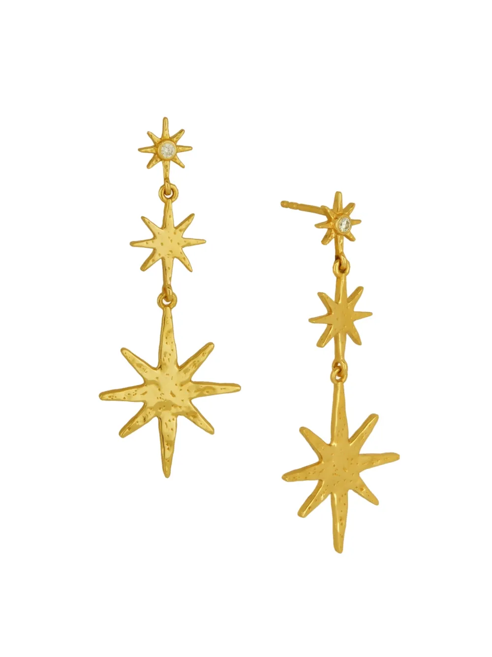 Ottoman Hands Orecchini pendenti Triple Star - Oro