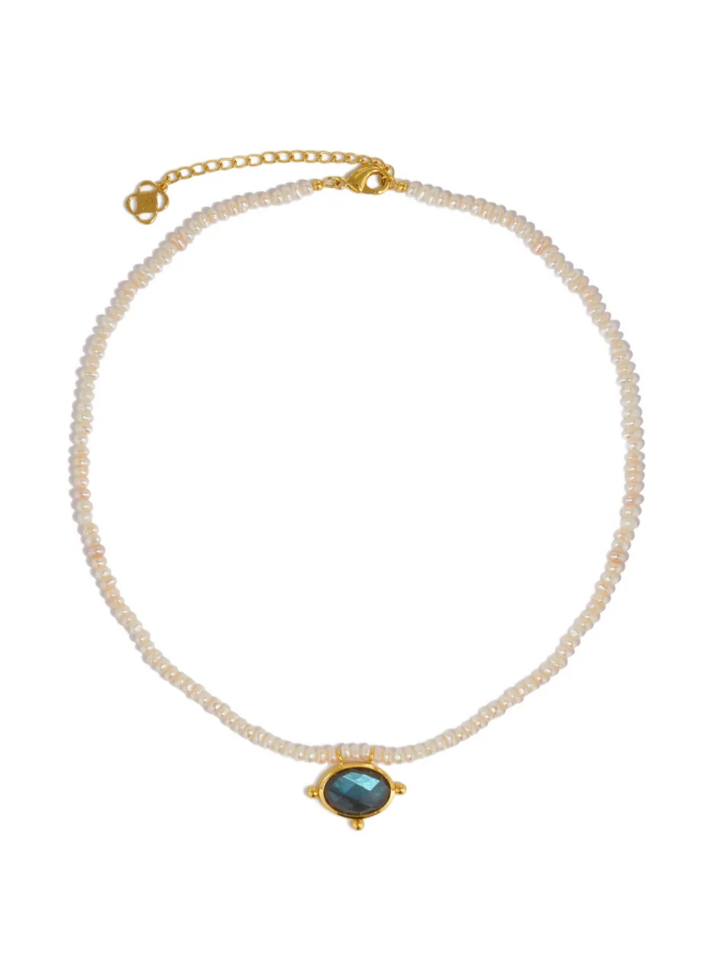 Ottoman Hands Collana di perle Sorel con labradorite - Oro