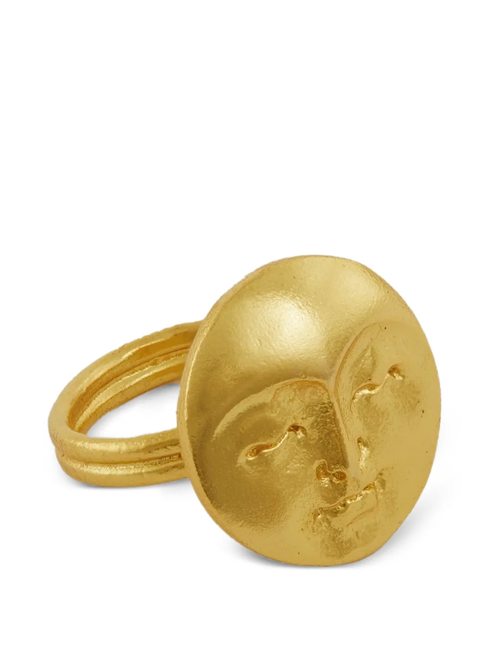Ottoman Hands Moon Face Goldring