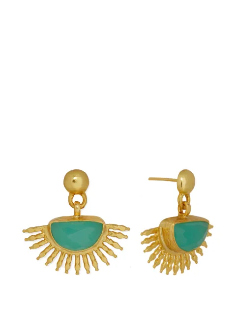 Ottoman Hands aretes Sunrise con calcedonia