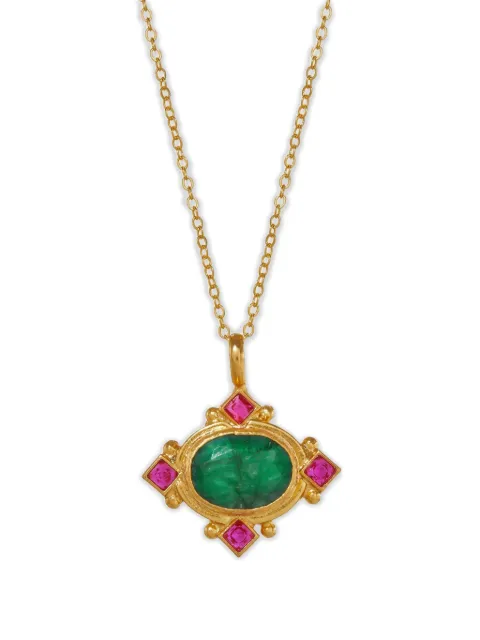 Ottoman Hands Raina crystal-pendant necklace