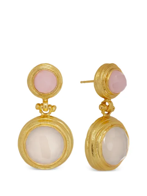 Ottoman Hands Lilis rose quartz drop earrings