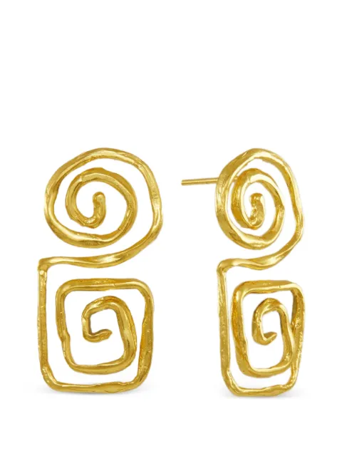 Ottoman Hands Megara geometric-spiral earrings