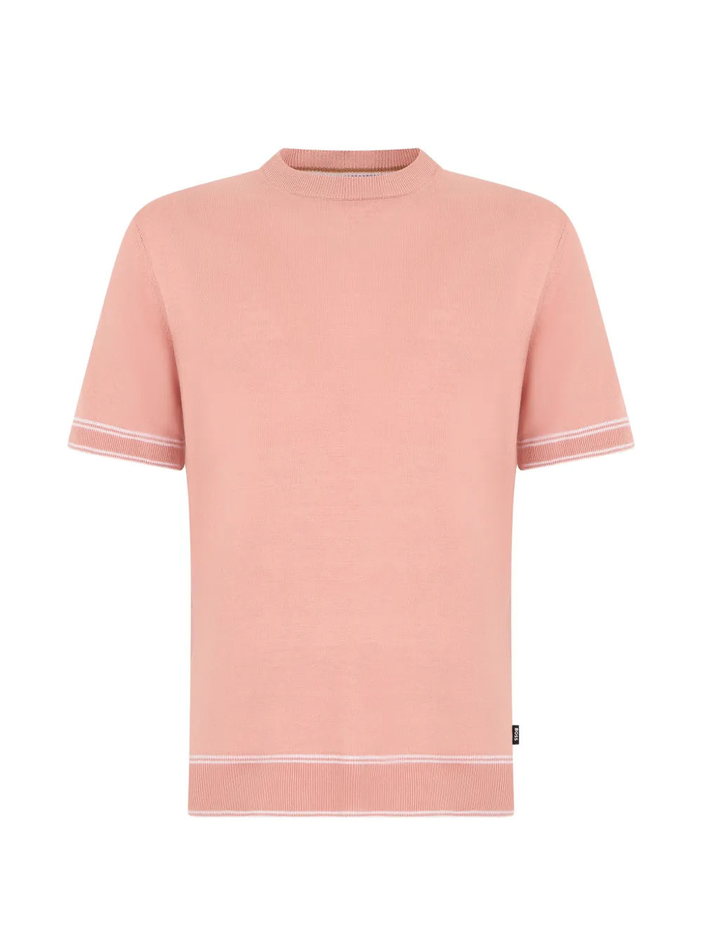 BOSS stripe-detail T-shirt - Rosa