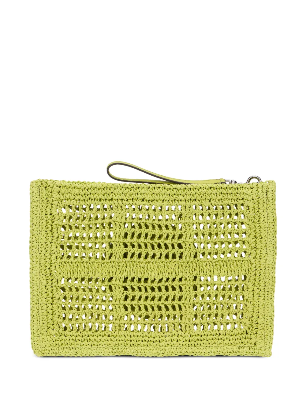Tory Burch Ella geweven clutch met logopatch Groen
