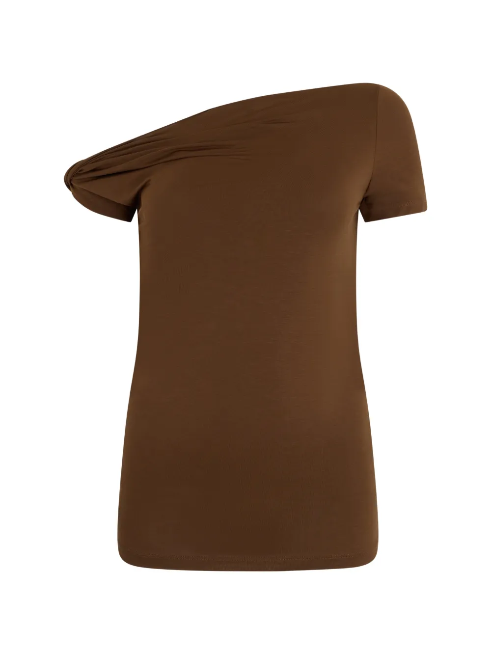 7 For All Mankind twisted-shoulder T-shirt - Marrone
