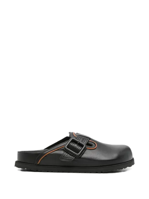 Birkenstock buckle-fastening leather mules