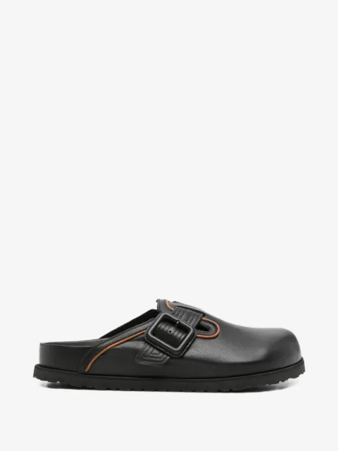 Birkenstock buckle-fastening leather mules