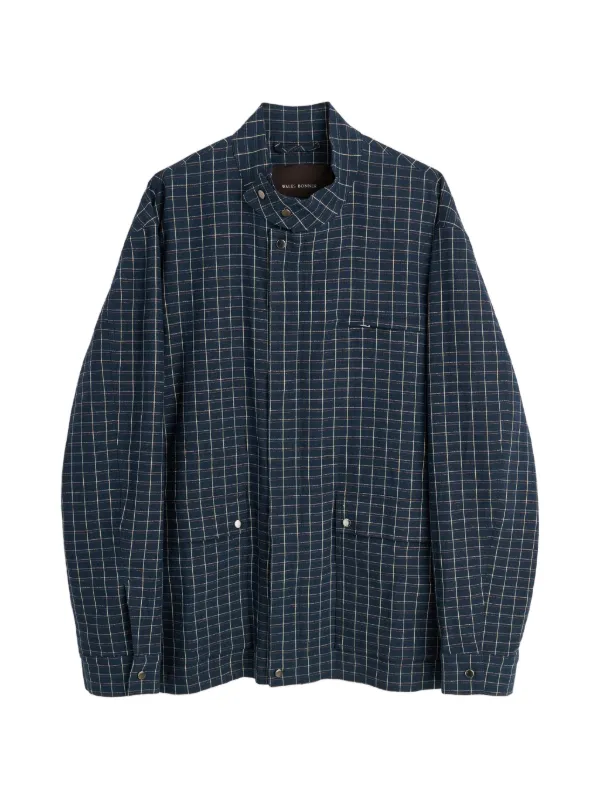 Wales Bonner Vision Field Check-pattern Jacket in Blue