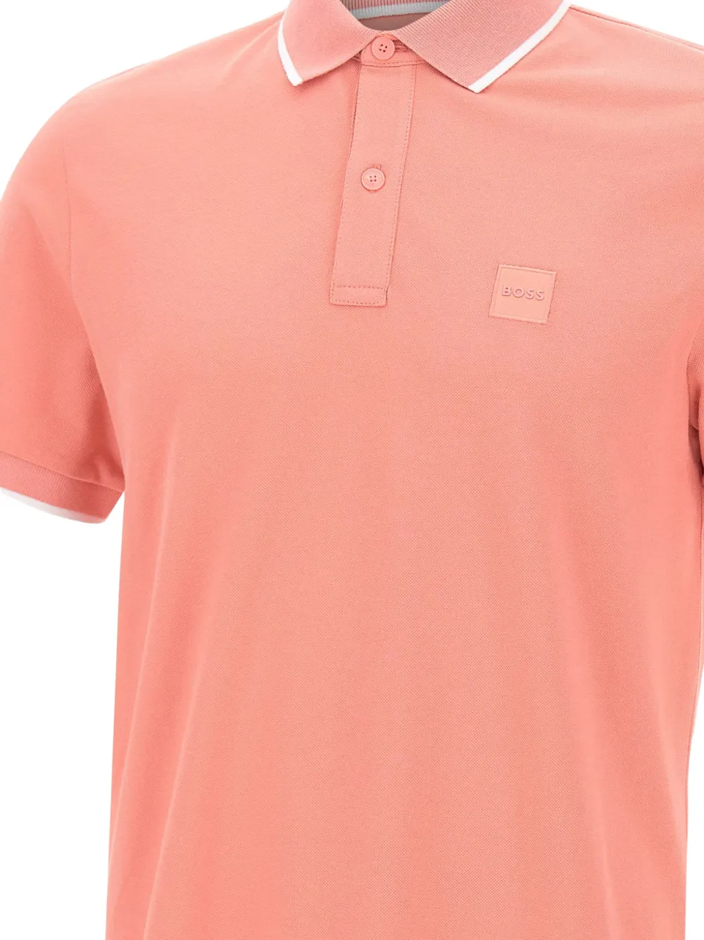 BOSS Katoenen poloshirt Roze
