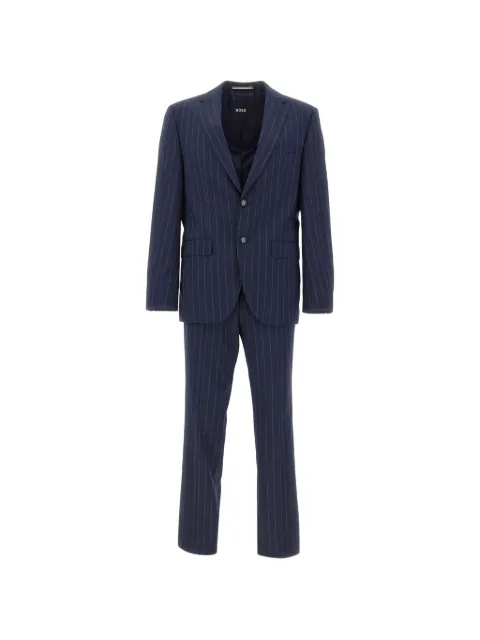 BOSS pinstripe-print virgin-wool suit