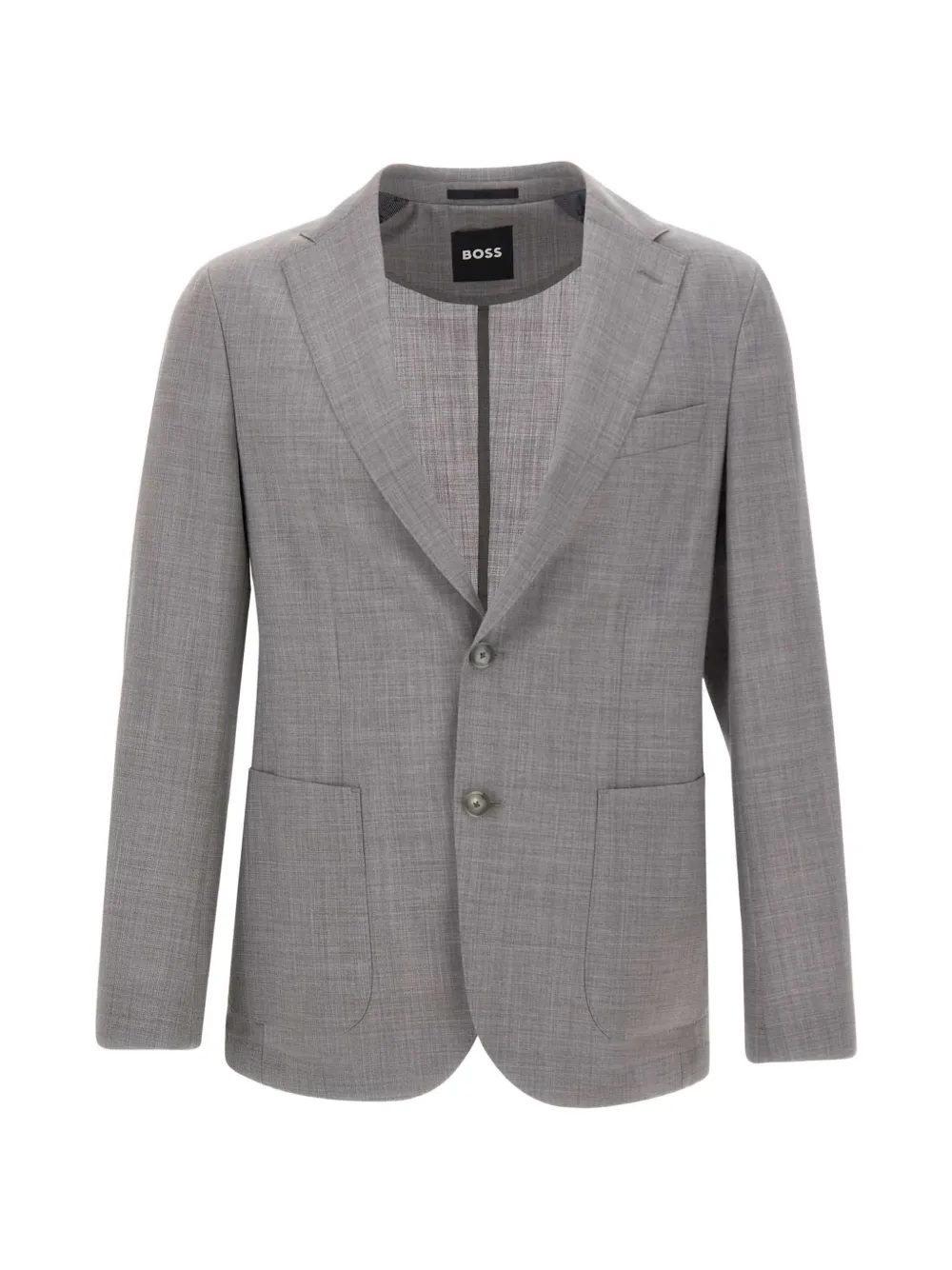 BOSS slim-fit virgin wool blazer - Grau